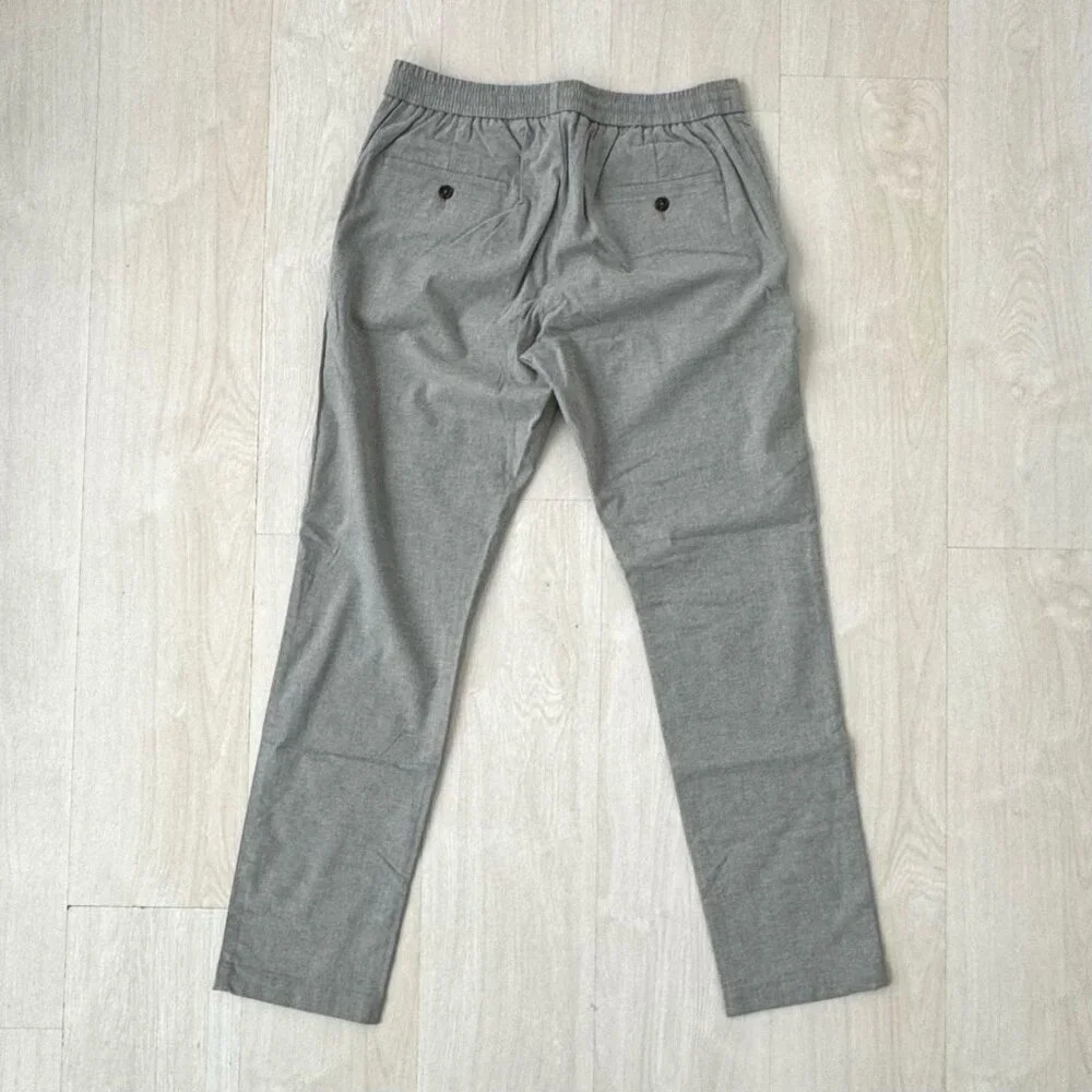 J.Crew Men's Flat Front Drawstring Waist Chino Pants Light Gray Size Medium‎ NWT